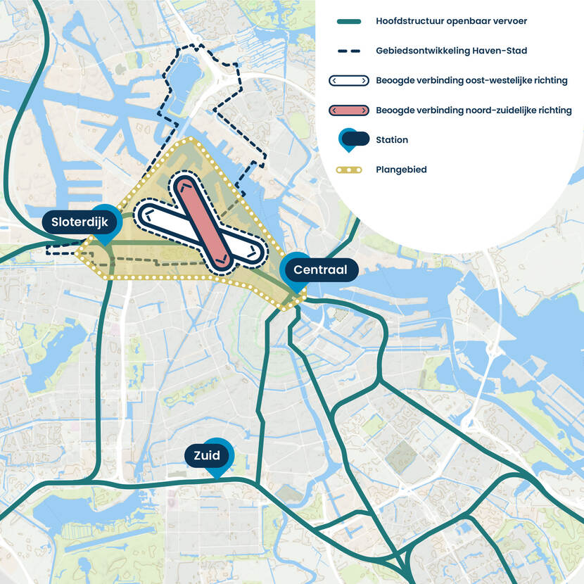 Kaart plangebied participatieplan gemeente Amsterdam
